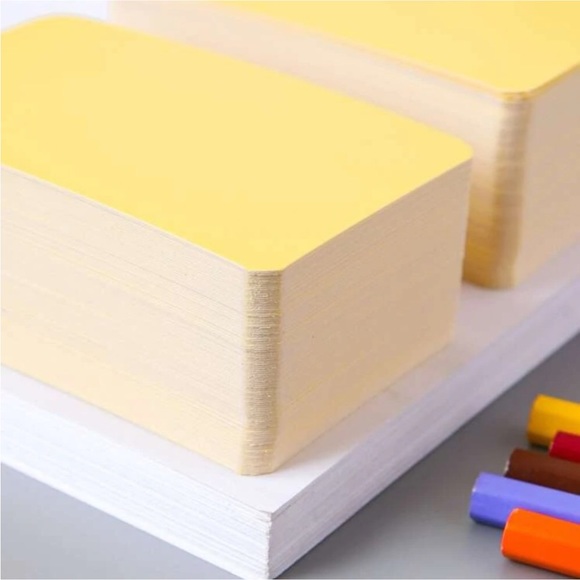 100pcs Yellow Blank Cards - Picture 4 of 5